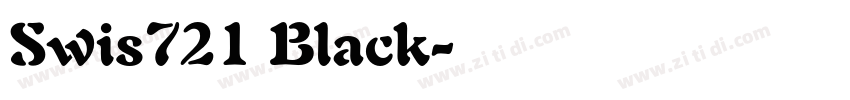 Swis721 Black字体转换